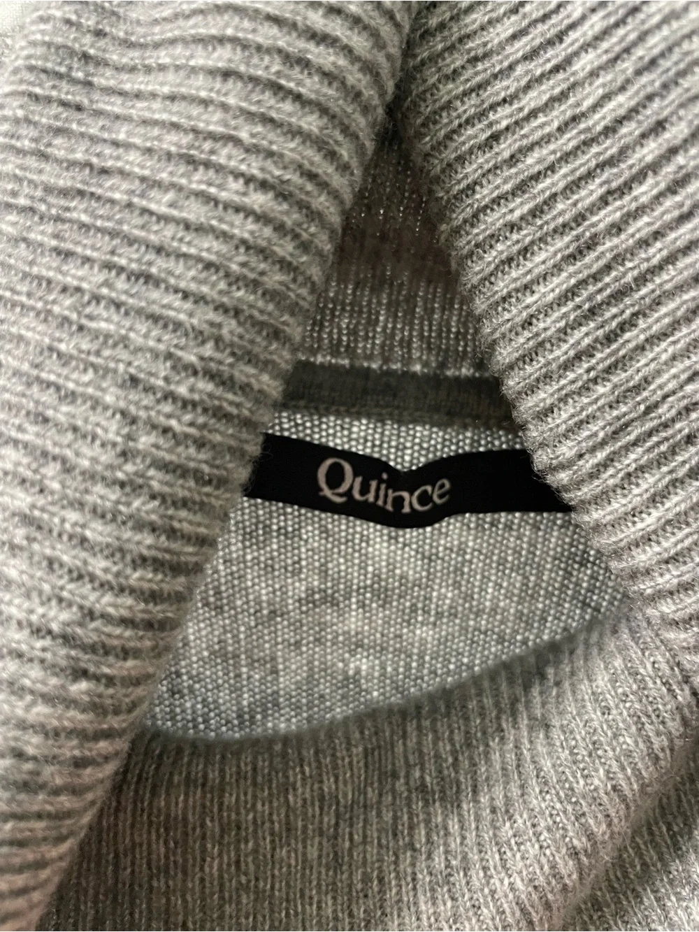 Quince Charcoal Grey Mongolian Cashmere Turtleneck Sweater Dress